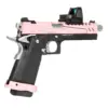 Replika pistoletu Hi-capa 5.1 Split Slide - różowa / czarna / chrom (z celownikiem BDS) OD-G-VRK-02-030341-00 asgbox.pl