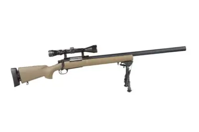 Replika karabinu snajperskiego SW-04J Army z lunetą i dwójnogiem (Upgraded) - tan - obrazek 3