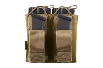 Podwójna ładownica Open Top na magazynki M4/M16 + pistoletowe - khaki - obrazek 2