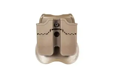 Podwójna ładownica na magazynki pistoletowe Glock - Tan - obrazek 2