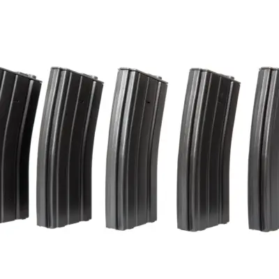 Alternative view of Zestaw 5 magazynków mid-cap 140 kulek do M4/M16 - szary