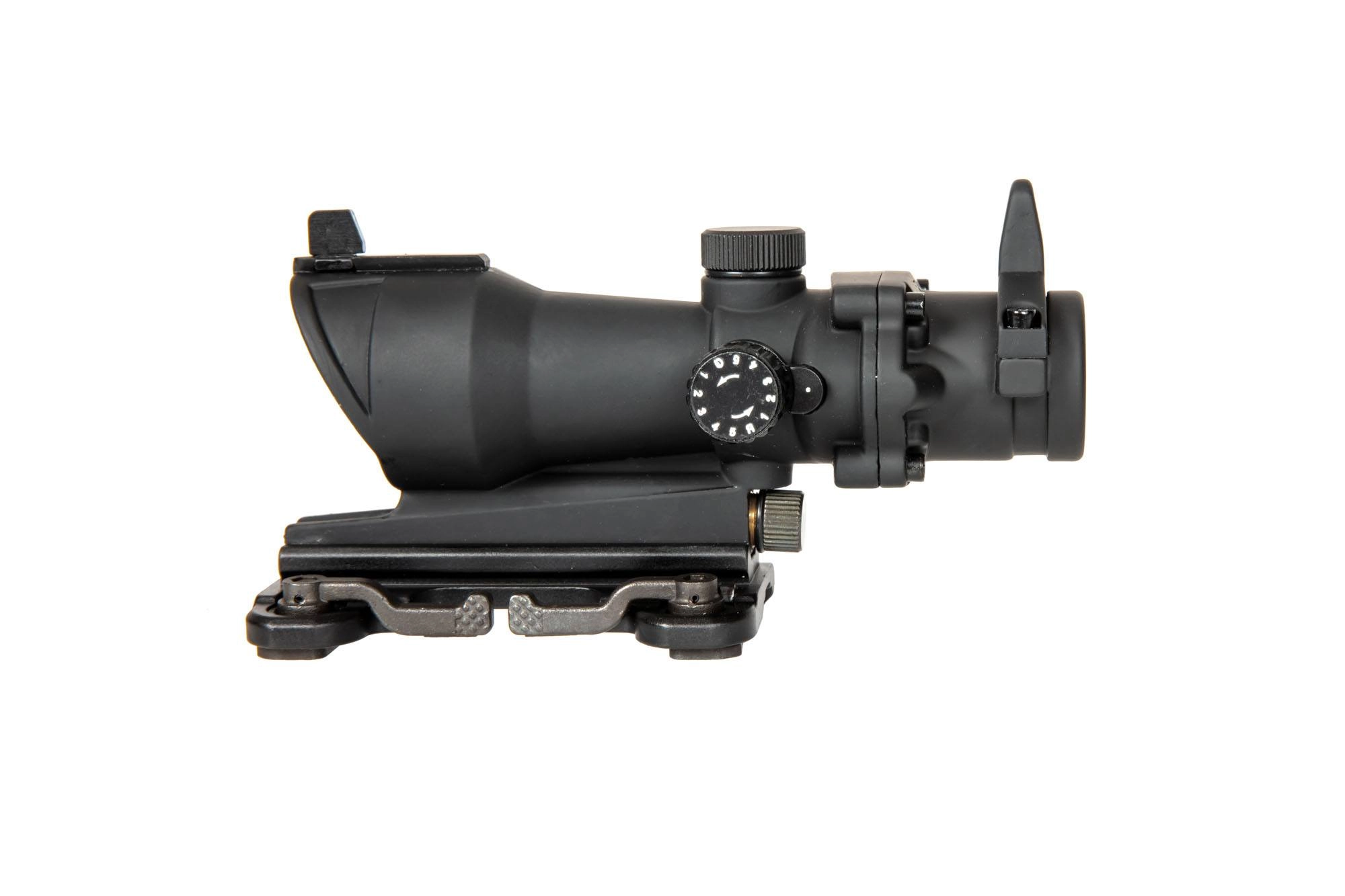 Replika lunety ACOG Style 4x32 z podświetleniem i montażem QD - czarna JJA-10-030706-00 asgbox.pl asgbox.pl - Replika lunety ACOG Style 4x32 z podświetleniem i montażem QD - czarna