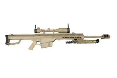Replika karabinu wyborowego SW-02A CQB z lunetą i dwójnogiem - tan - obrazek 4
