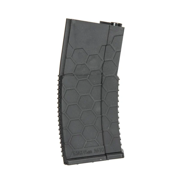 asgbox.pl - Polimerowy magazynek mid-cap HX 120 kulek do replik M4/M16 - czarny