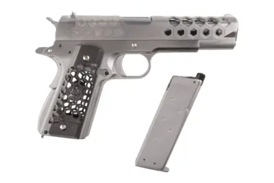 Replika pistoletu 1911 Hex Cut V.3 - srebrny - obrazek 4
