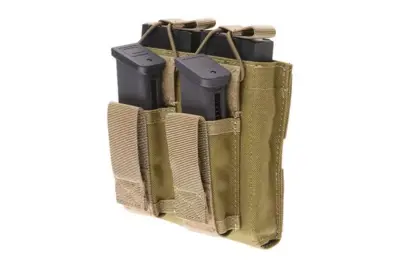 Podwójna ładownica Open Top na magazynki M4/M16 + pistoletowe - khaki - obrazek 3