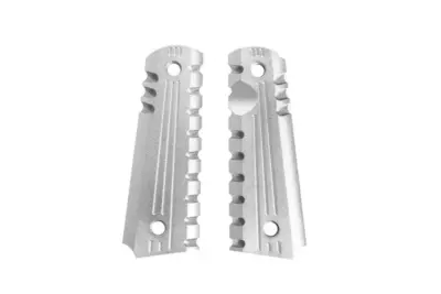 asgbox.pl - Aluminiowe okładziny chwytu do pistoletów typu Colt 1911 - srebrne