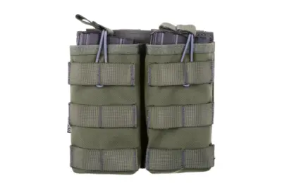 Podwójna ładownica Open I na magazynki AK/M4/G36 - ranger green - obrazek 3