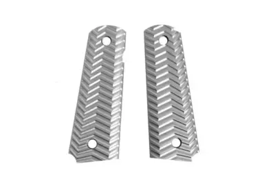 Aluminiowe okładziny chwytu TYPE C do pistoletów typu Colt 1911 - szare - obrazek 2