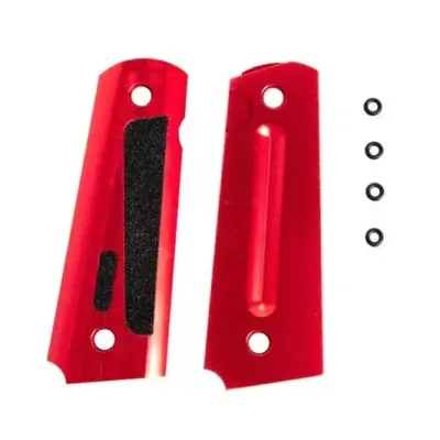 Alternative view of Aluminiowe okładziny chwytu TYPE B do pistoletów typu Colt 1911 - czerwone