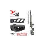 AA Aluminum Flash hider SNAKE T10, 14-mm CCW - Black - obrazek 6