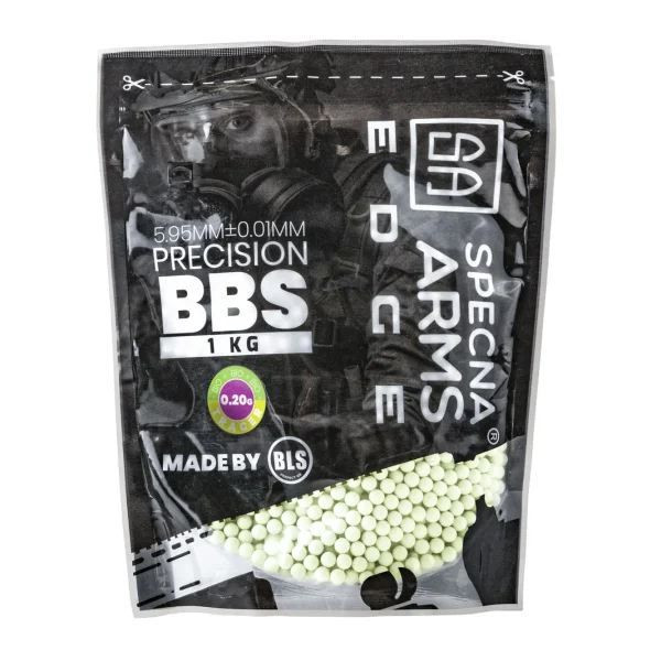 asgbox.pl - Kulki precyzyjne Specna Arms EDGE™ Tracer BIO 0.20g - 1kg - zielone