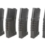 asgbox.pl - Zestaw 5 magazynków mid-cap PMG 140 kulek do do replik typu M4/M16 - czarny
