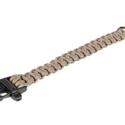 asgbox.pl - Bransoletka survivalowa (fastex) - szara