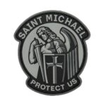 3D PVC SAINT MICHAEL PROTECT US Patch - Grey
