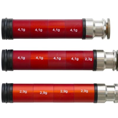 Alternative view of EPeS VSR Sniper VMP Piston with Spring Guide - Red