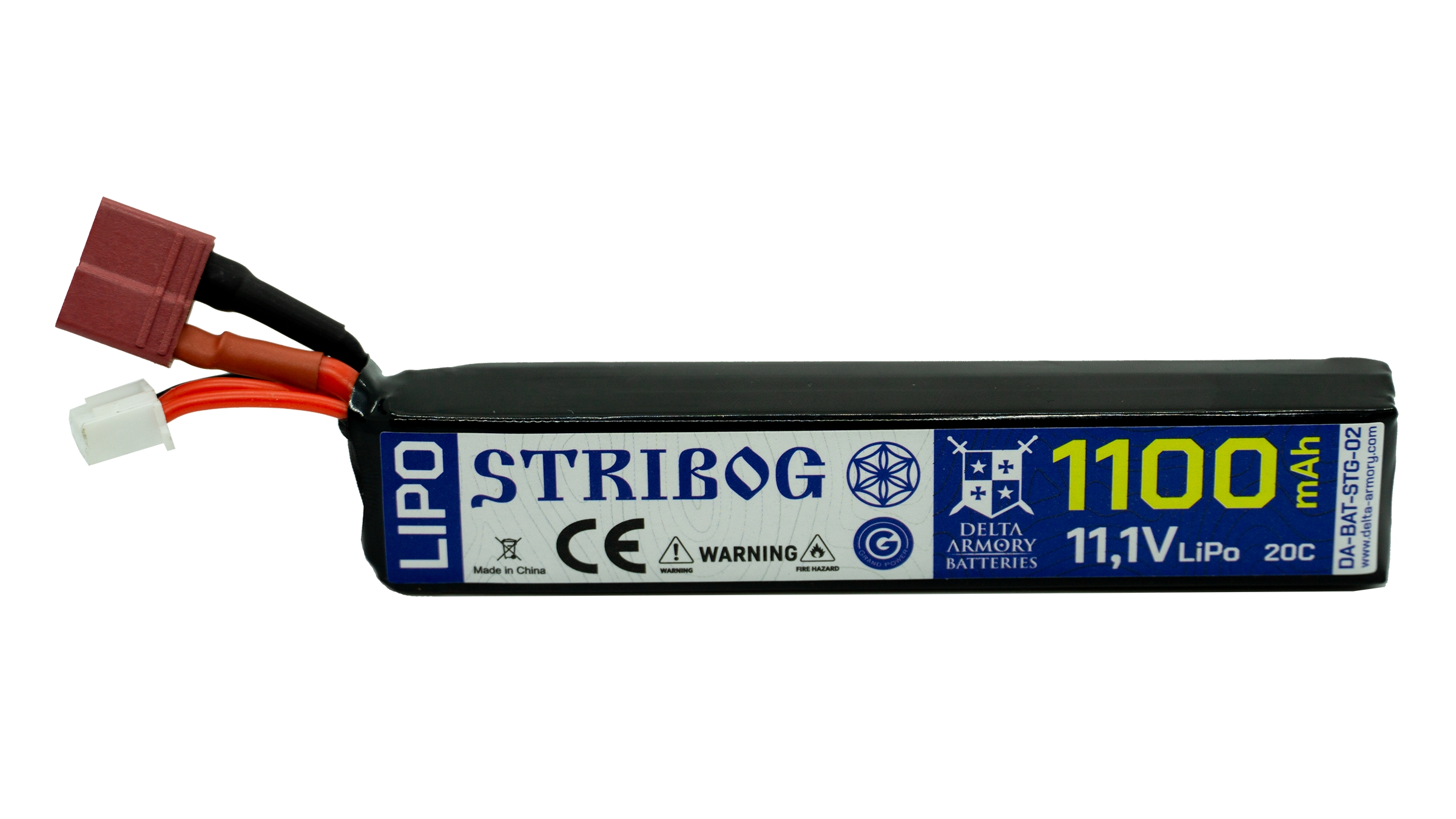 Delta Armory Li-Po Battery STRIBOG 11.1V 1100mAh, 20C, T-Dean - Buffer Stick OD-A-DA-BAT-STG-02 asgbox.pl Delta Armory Li-Po Battery STRIBOG 11.1V 1100mAh, 20C, T-Dean - Buffer Stick