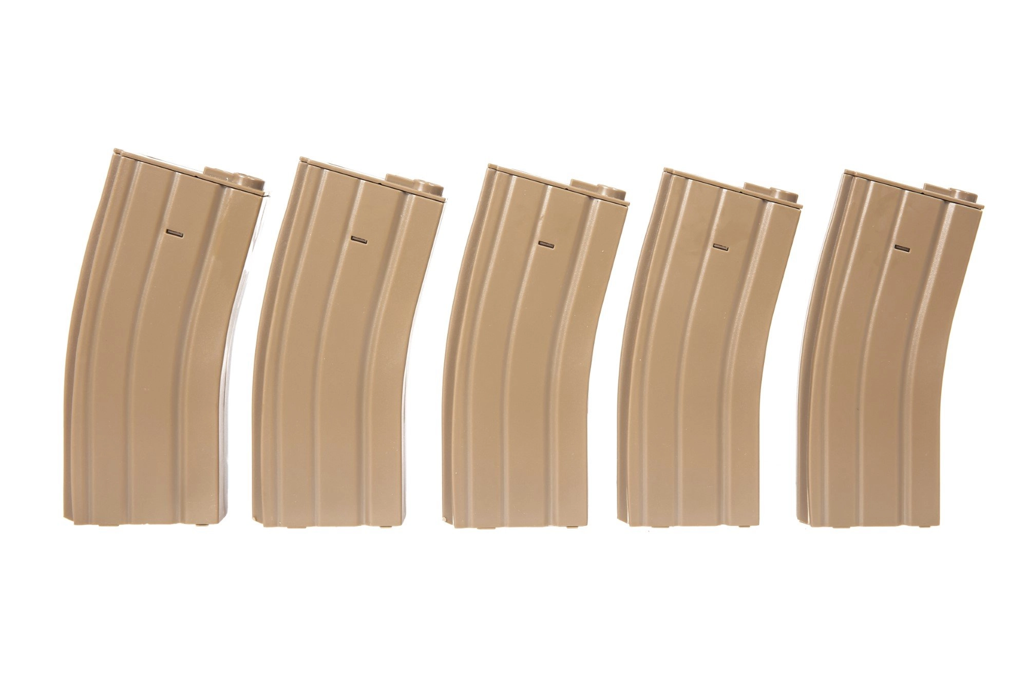 Zestaw 5 magazynków mid-cap 100 kulek do M4/M16 - tan OD-G-SPE-05-005264-00 asgbox.pl Zestaw 5 magazynków mid-cap 100 kulek do M4/M16 - tan - obrazek 2