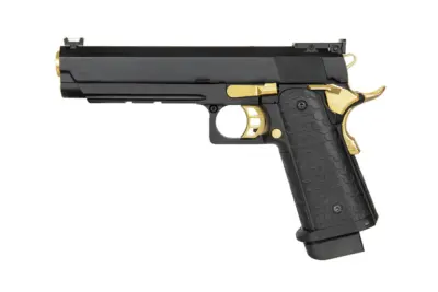 Double Bell Hi-Capa 795 Pistolet GBB - Czarno-Złoty - obrazek 4