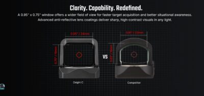 OLIGHT OSIGHT C Red Dot Sight, RMR Footprint - Black - obrazek 3