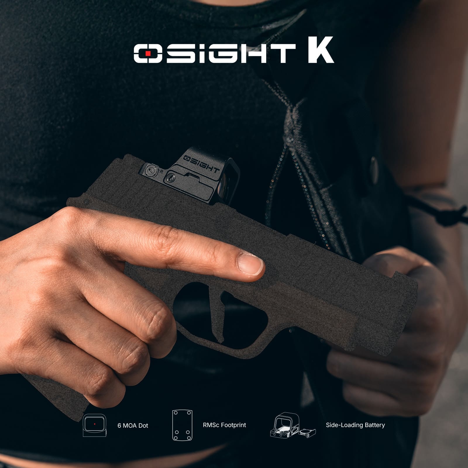 OLIGHT Osight K Red Dot Sight, RMR Footprint - Black OD-A-OLIGHT036 asgbox.pl OLIGHT Osight K Red Dot Sight, RMR Footprint - Black - obrazek 4