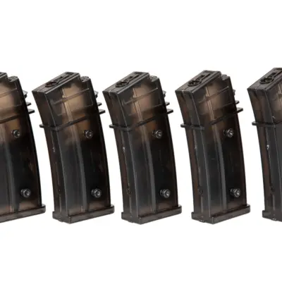 asgbox.pl - Zestaw 5 magazynków hi-cap na 300 kulek do replik G36