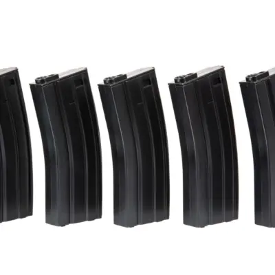asgbox.pl - Zestaw 5 magazynków real-cap 30 kulek do M4/M16 - czarny
