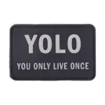asgbox.pl - Naszywka 3D - YOLO - czarna