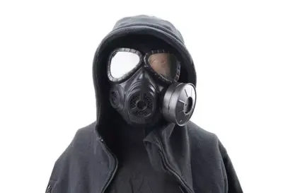 Replika maski p-gaz z systemem chłodzenia - czarny - obrazek 2