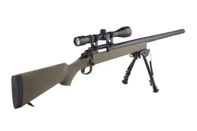 Replika karabinu snajperskiego SW-10 (z lunetą i dwójnogiem) - tan - obrazek 3