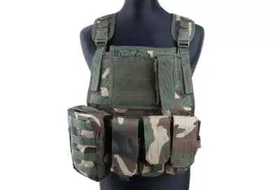 Kamizelka taktyczna typu MBSS Plate Carrier - US Woodland - obrazek 3