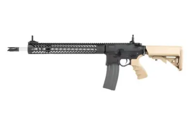 Replika karabinka AR15 SBR8 SP223 - czarna/tan - obrazek 4