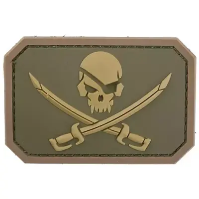 asgbox.pl - Naszywka Pirate Skull PVC - Multicam