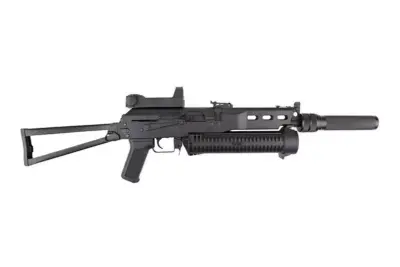 Replika pistoletu maszynowego PP-19 Bizon z tłumikiem i kolimatorem - obrazek 4