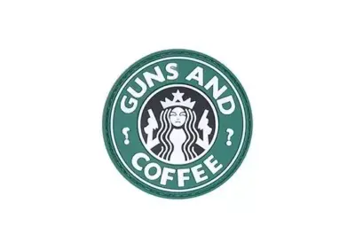 asgbox.pl - Naszywka 3D – Guns and Coffee