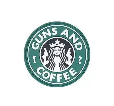 asgbox.pl - Naszywka 3D – Guns and Coffee