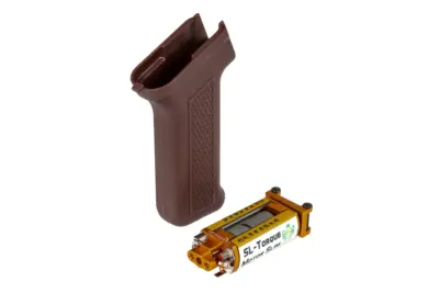 Chwyt pistoletowy Slim + silnik SL-Torque do replik typu AK - Dark Red - obrazek 2