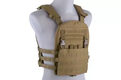 Kamizelka typu plate carrier z odpinanym panelem - tan - obrazek 5