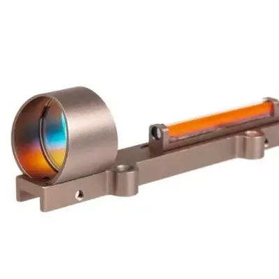 Replika celownika kolimatorowego 1X28 Fiber Red Circle do strzelby - Dark Earth AMO-10-024288-00 asgbox.pl