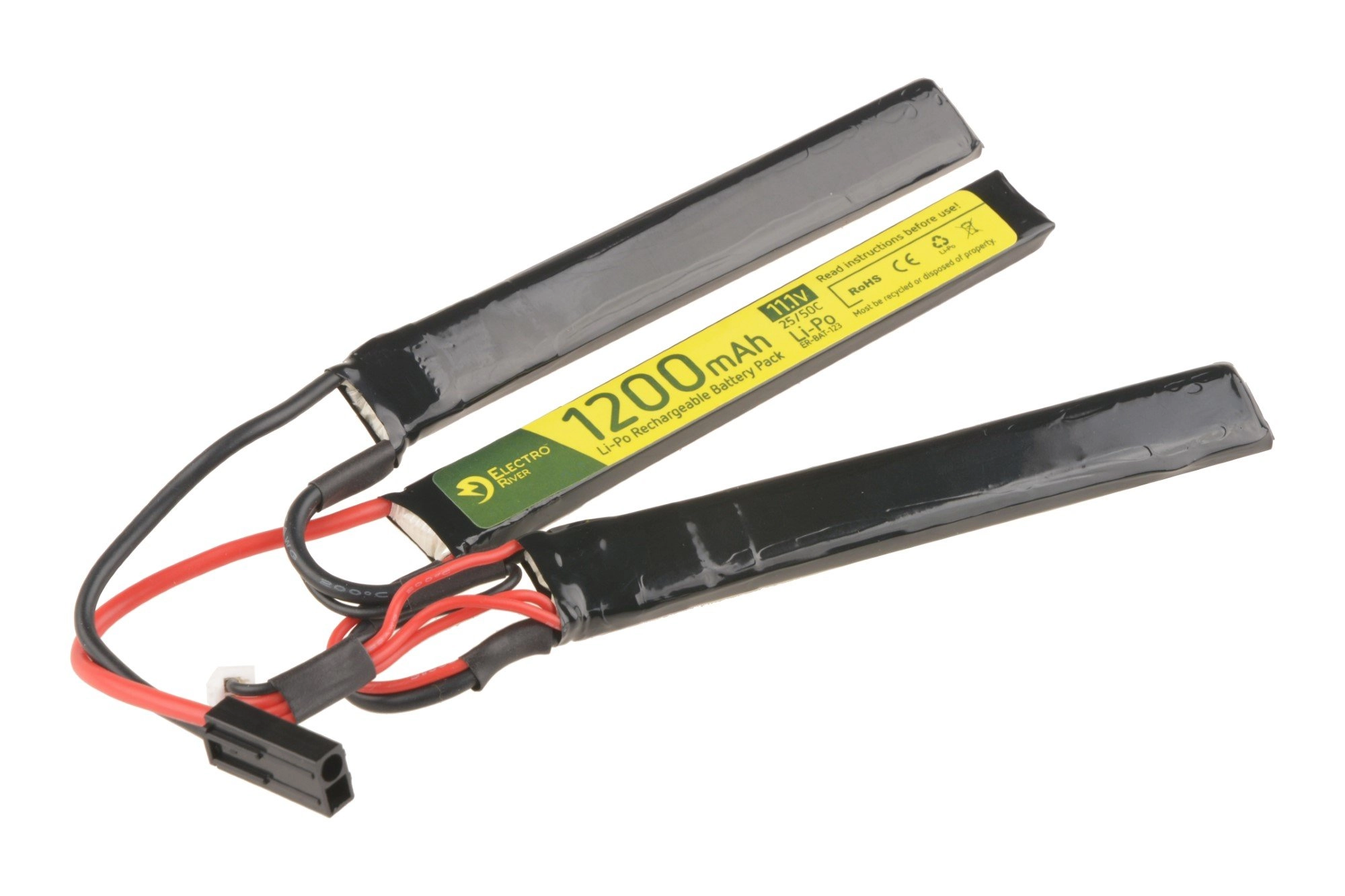 Akumulator LiPo 11,1V 1200mAh 3-modułowy 25/50C OD-G-ELR-06-016966-00 asgbox.pl 1V 1200mAh 3-modułowy 25/50C