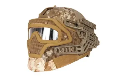 Replika kasku FAST PJ G4 System z osłoną twarzy - Desert - obrazek 4
