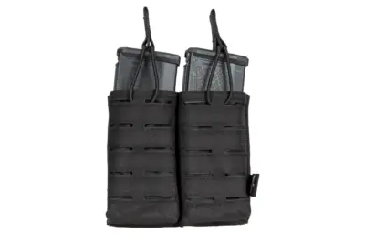 Podwójna ładownica Laser-Cut MOLLE na 2 magazynki typu M4/M16 - czarna - obrazek 2