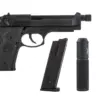 Replika pistoletu SR92 z tłumikiem - czarna OD-G-SRC-02-021690-00 asgbox.pl