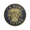 asgbox.pl - Naszywka 3D - I Love Guns Titties - tan
