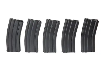 Zestaw 5 magazynków hi-cap na 300 kulek do replik M4/M16 - czarny - obrazek 2