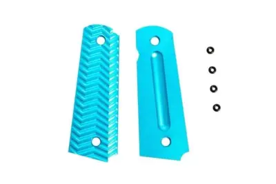 asgbox.pl - Aluminiowe okładziny chwytu TYPE C do pistoletów typu Colt 1911 - niebieskie