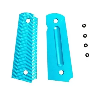 asgbox.pl - Aluminiowe okładziny chwytu TYPE C do pistoletów typu Colt 1911 - niebieskie