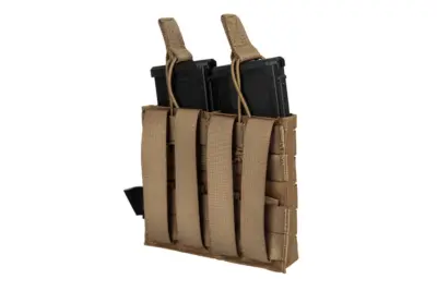 Podwójna ładownica Laser-Cut MOLLE na 2 magazynki typu M4/M16 - Tan - obrazek 2
