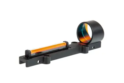 Replika celownika kolimatorowego 1X28 Fiber Red Circle do strzelby - czarna - obrazek 2