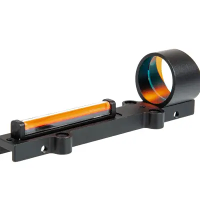 Replika celownika kolimatorowego 1X28 Fiber Red Circle do strzelby - czarna AMO-10-024287-00 asgbox.pl